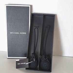 Michael Kors set of 2 black air tag covers BNIB